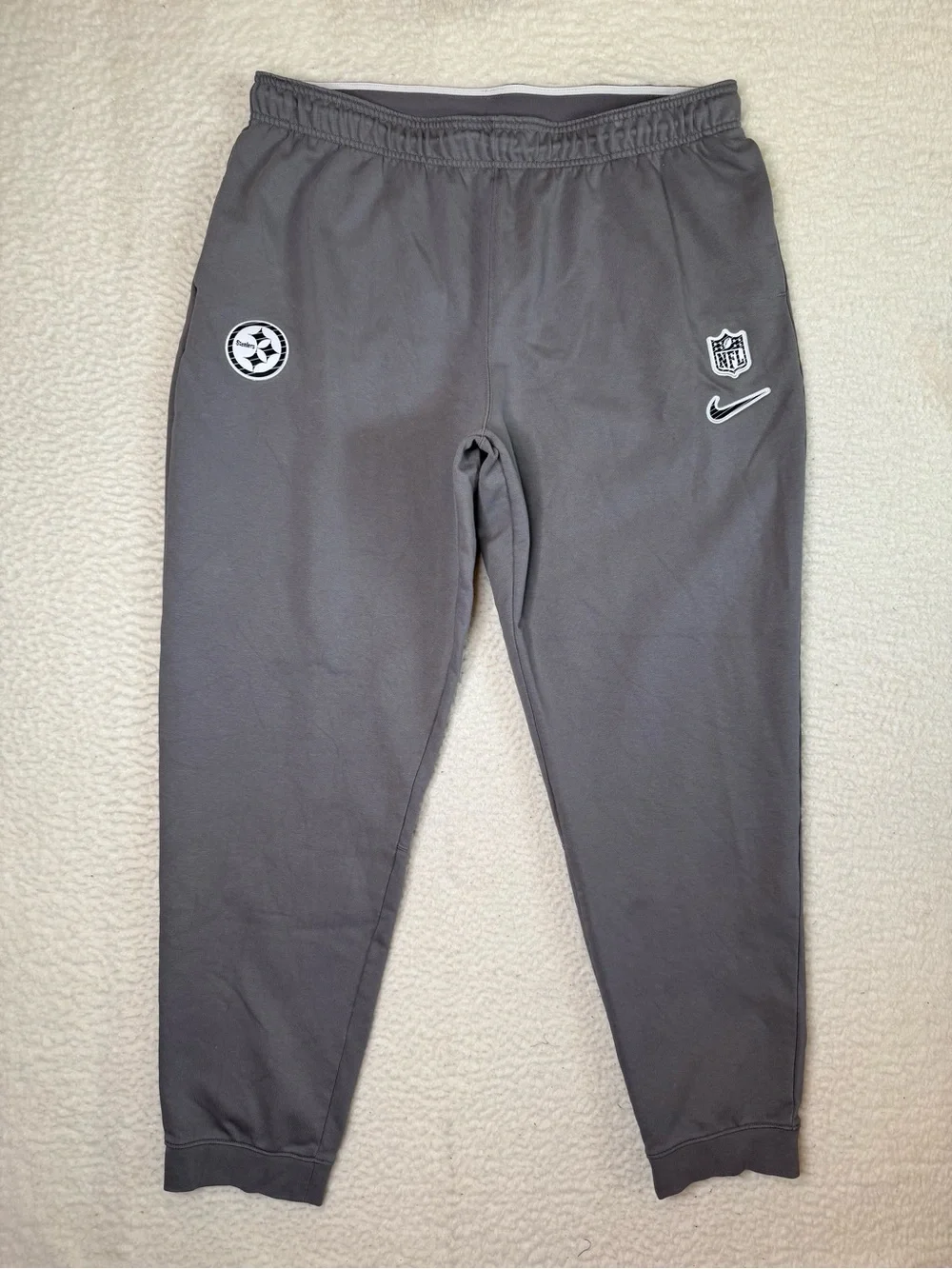 Nike Dri-Fit NFL Pittsburgh Steelers Jogger Sweatpants Gray Men's Size XXL